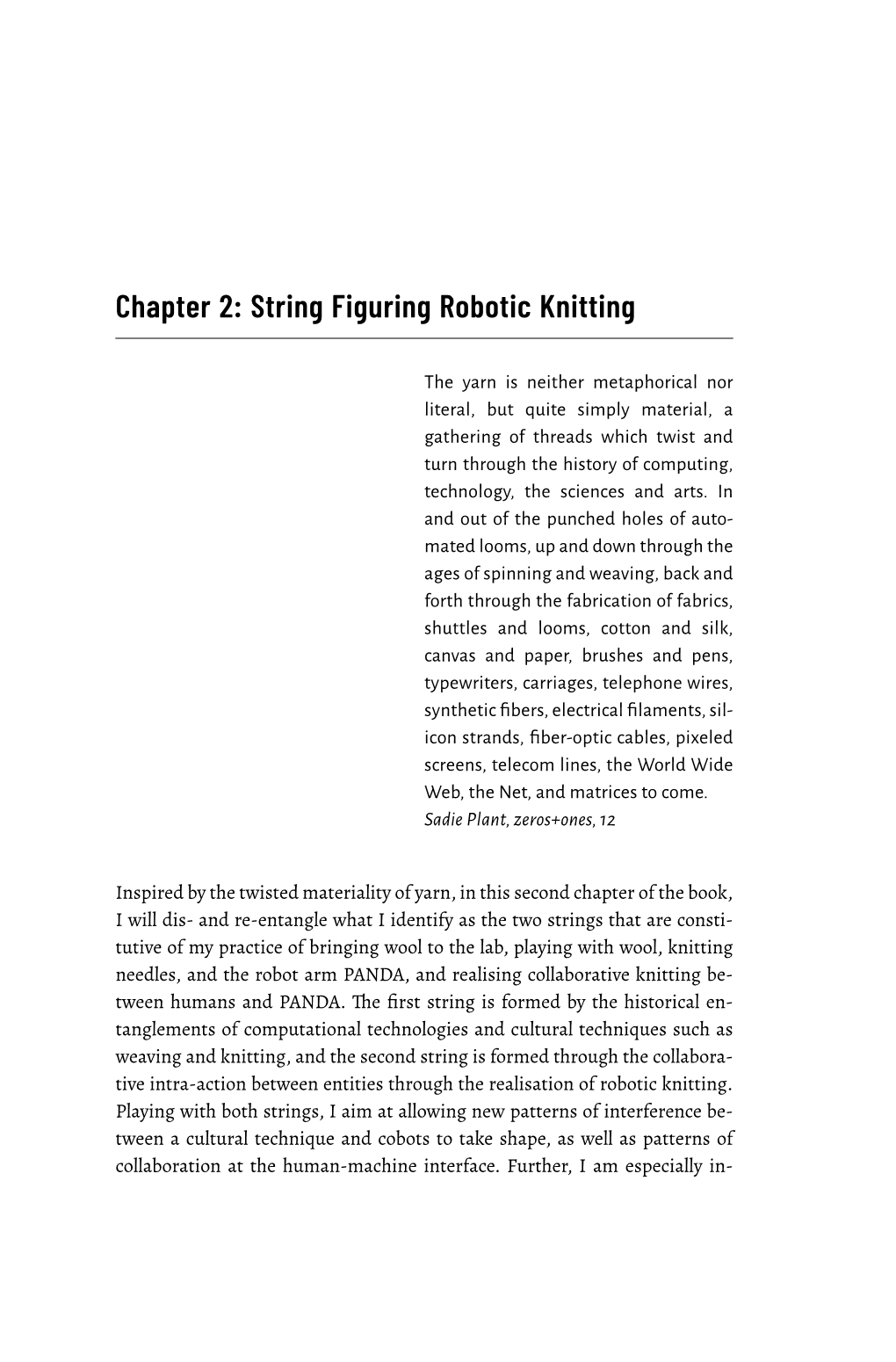 Chapter 2: String Figuring Robotic Knitting