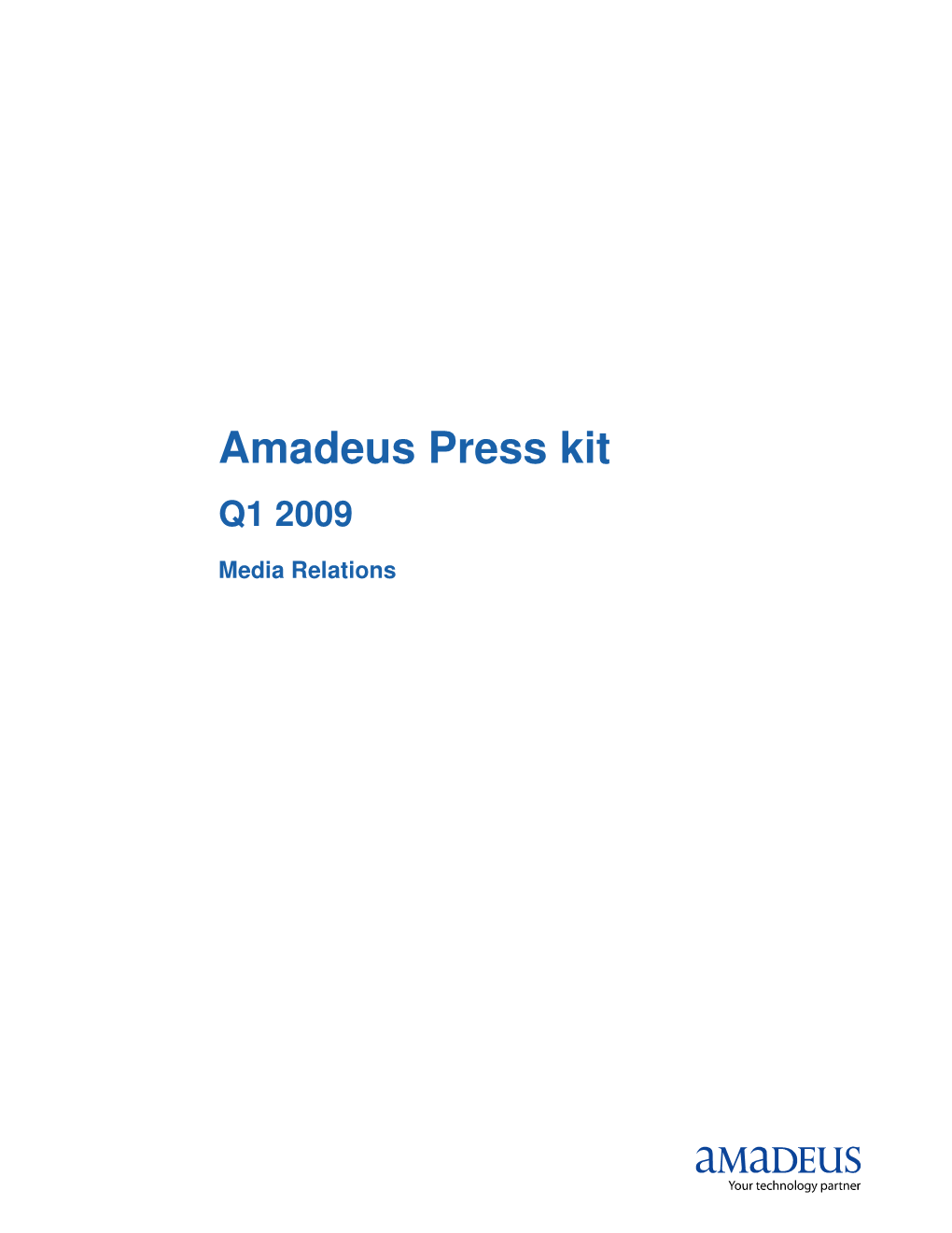 Amadeus Press Kit