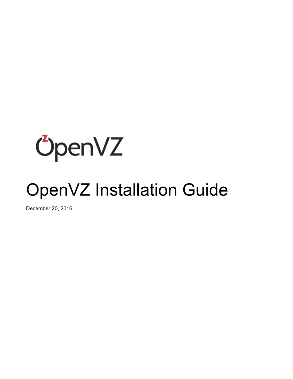 Openvz Installation Guide