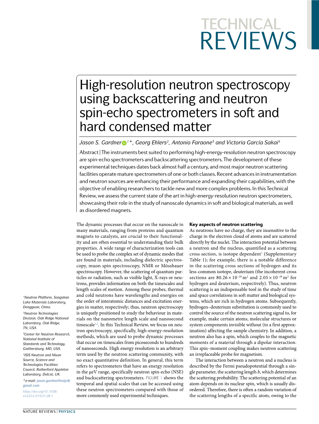 High-Resolution Neutron Spectroscopy Using Backscattering and Neutron Spin-Echo Spectrometers in Soft and Hard Condensed Matter