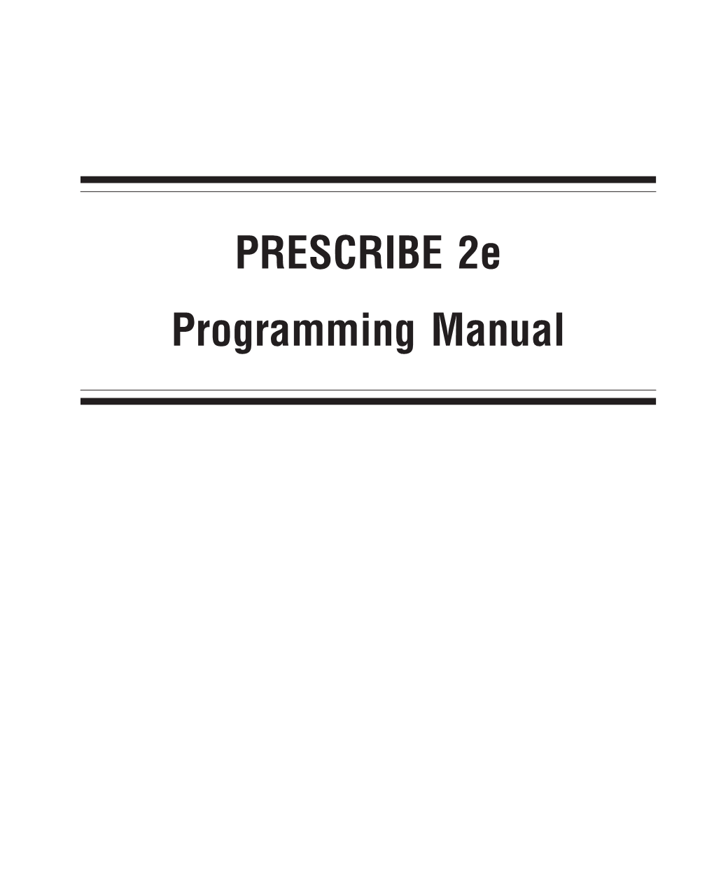 PRESCRIBE 2E Programming Manual KYOCERA FS-Series User’S Manual (’99