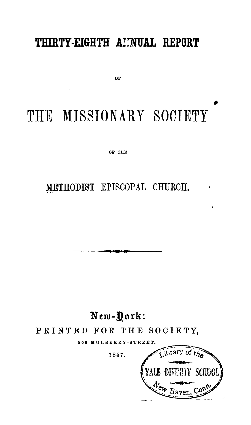 The Missionary Society *