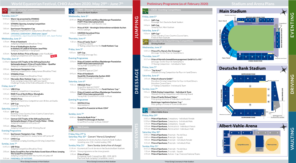 JUMPING DRESSA GE V a ULTING DRIVING EVENTING Main Stadium Deutsche Bank Stadium Albert-Vahle-Arena