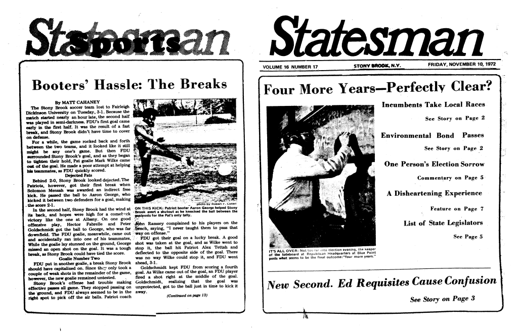 STATESMAN Novmfber 10, 1972 Changes in Ed Requirement Puzzle Studk;Nts