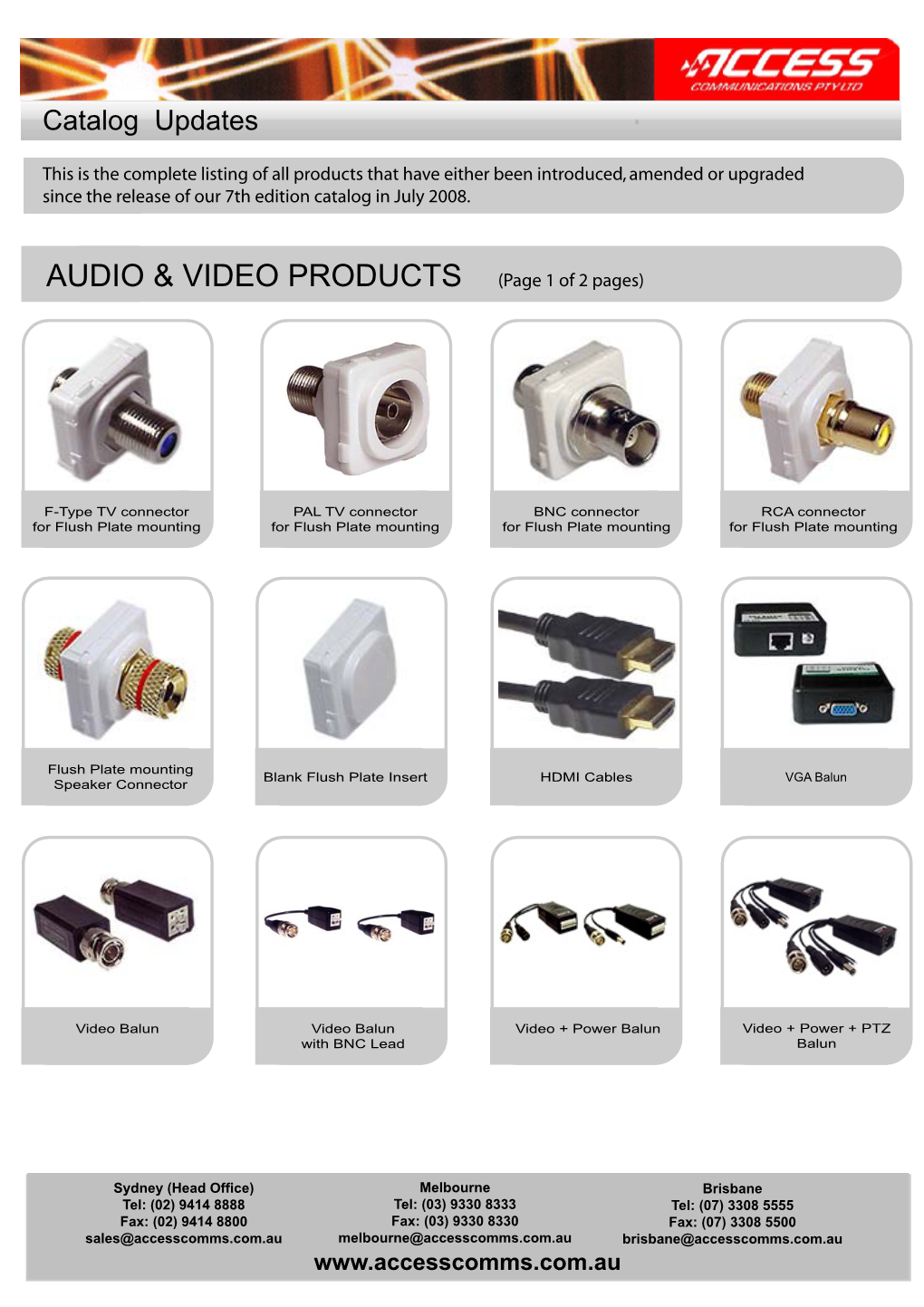 Audio & Video Products