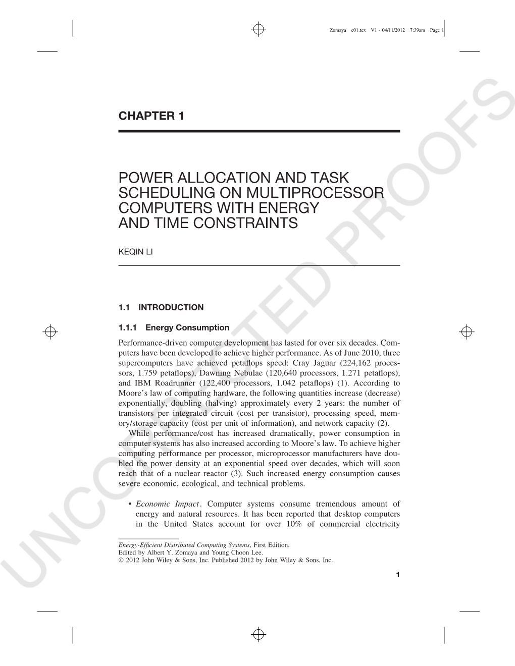 Power Allocation and Task Scheduling on Multiprocessor Computers with Energy and Time Constraints