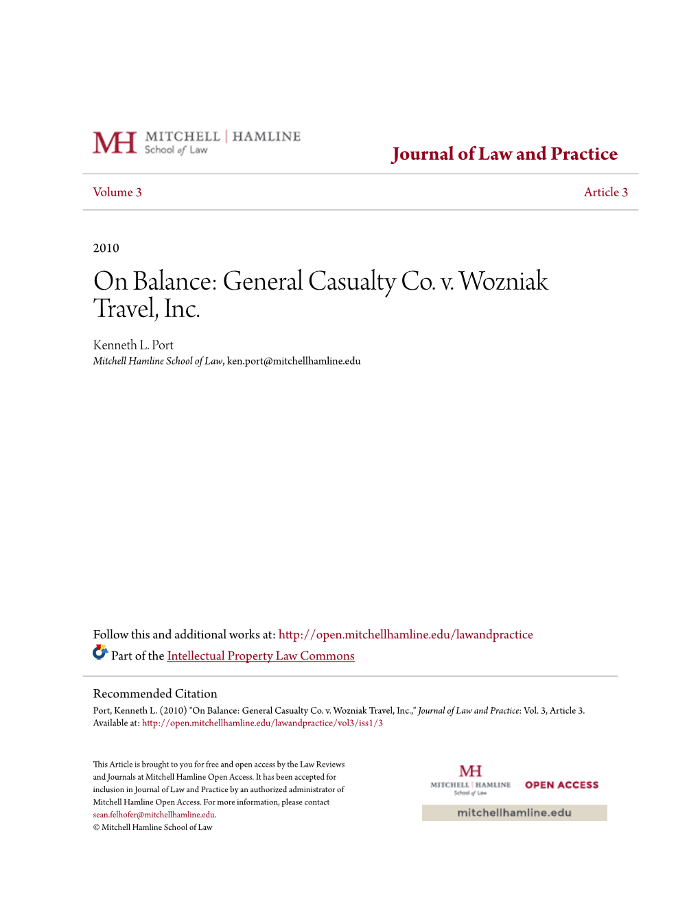 General Casualty Co. V. Wozniak Travel, Inc. Kenneth L