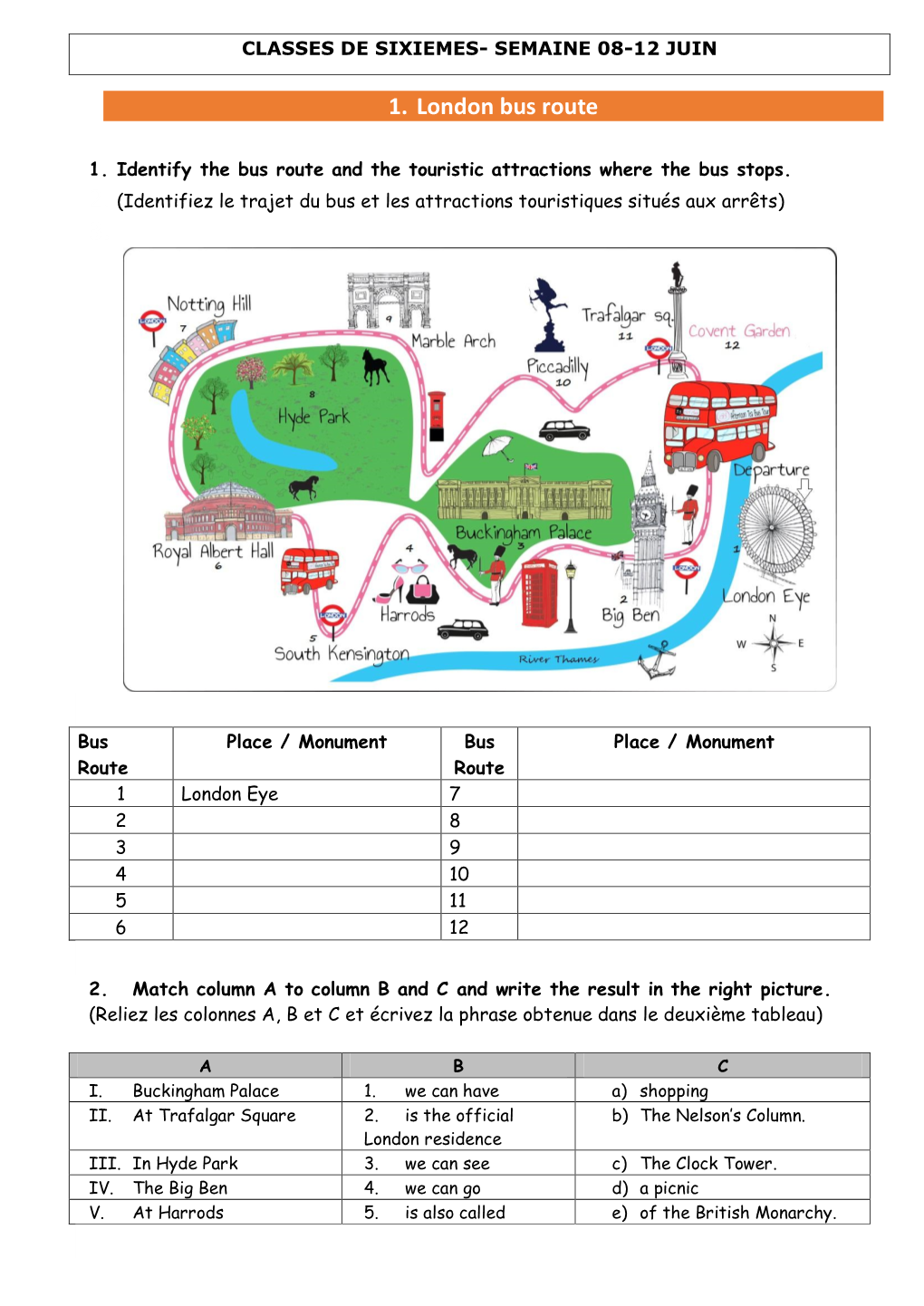 1. London Bus Route