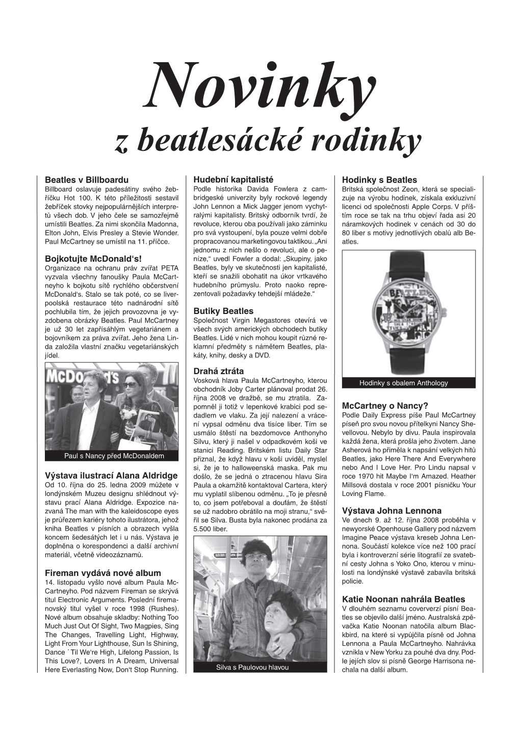 Novinky Z Beatlesácké Rodinky