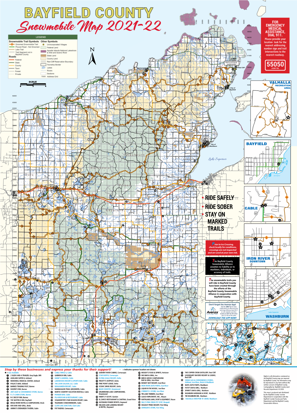 Bayfield County Snowmobile Map (PDF)