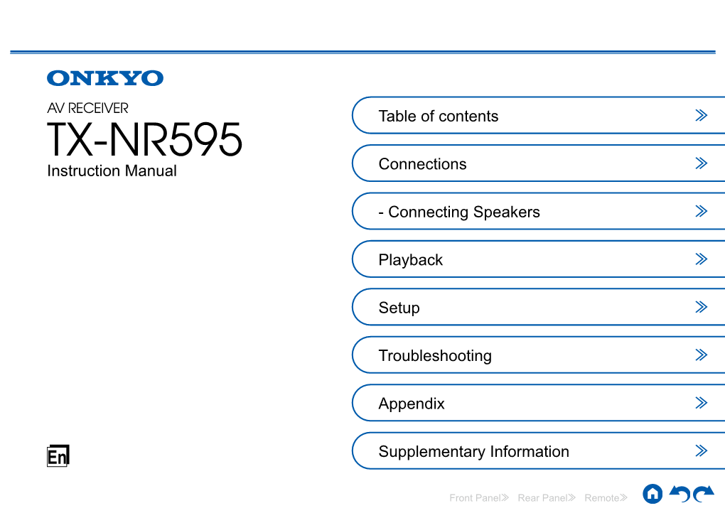 TX-NR595 ≫ Instruction Manual Connections