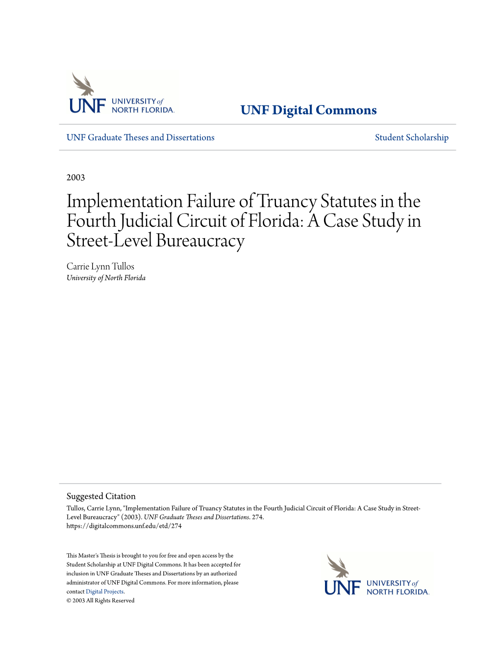 Implementation Failure of Truancy Statutes In