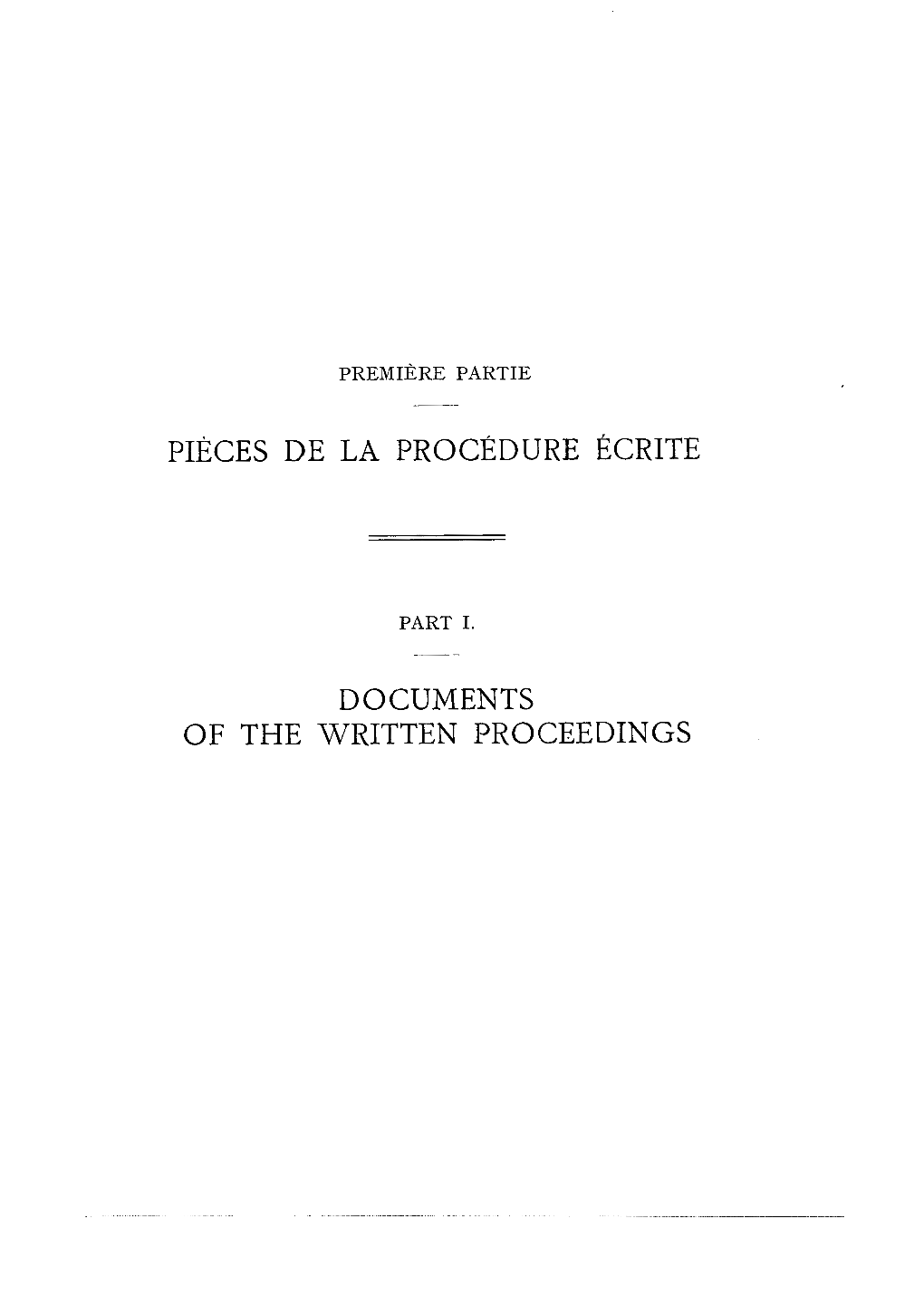 Documents of the Written Proceedings Section A