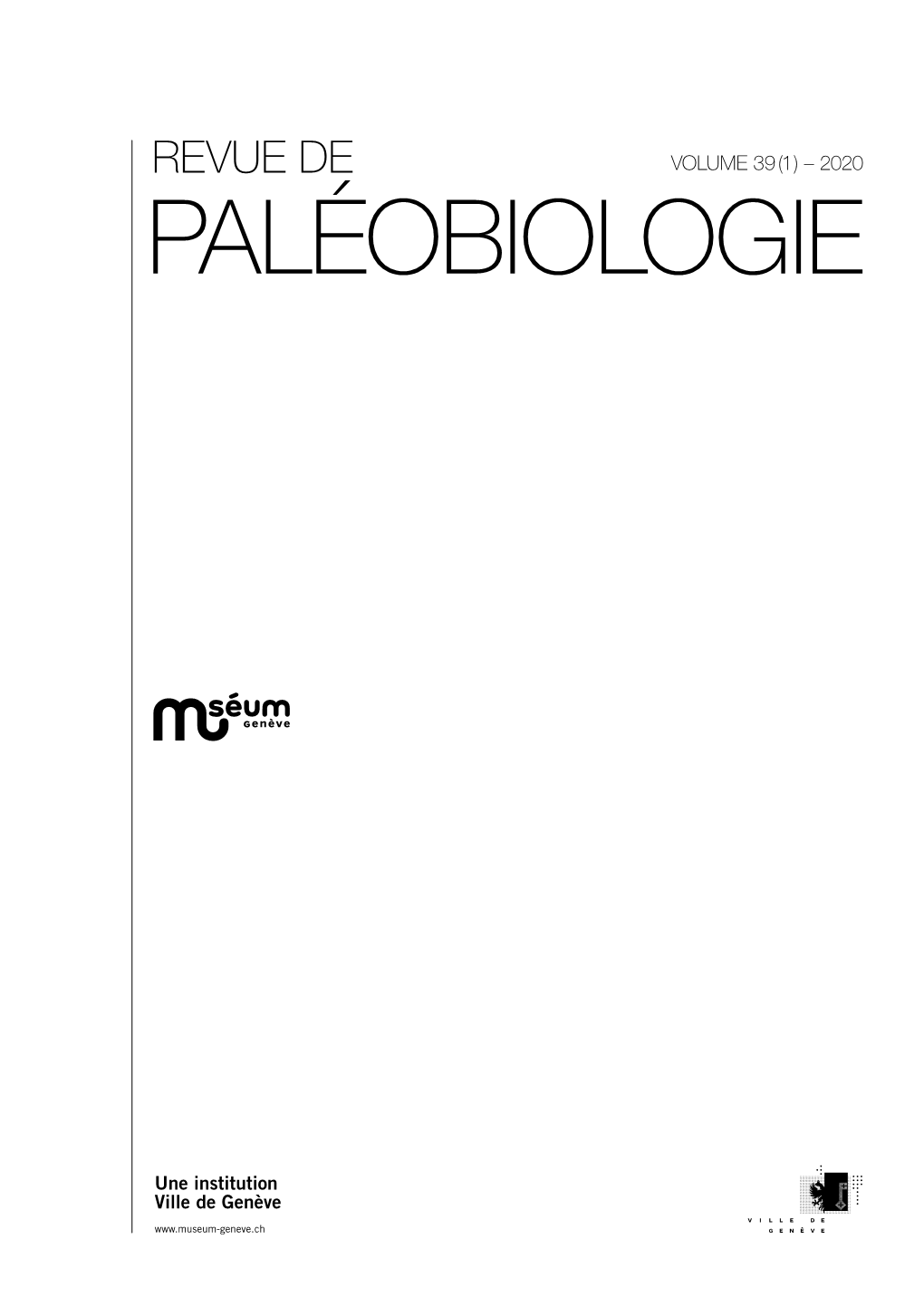 Paléobiologie