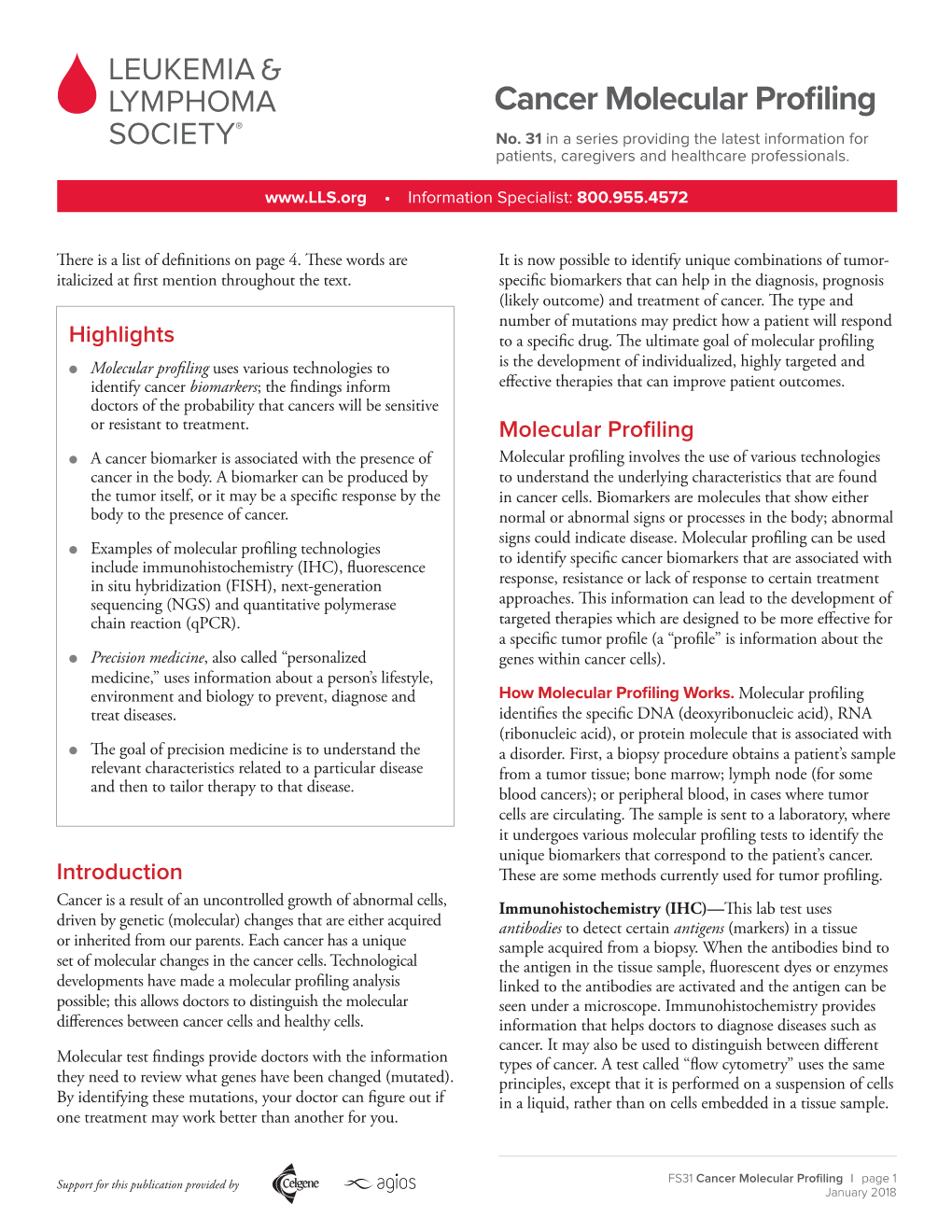 Cancer Molecular Profiling No