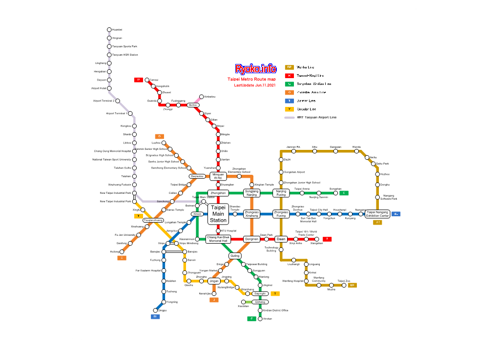 Taipei Metro Route Map