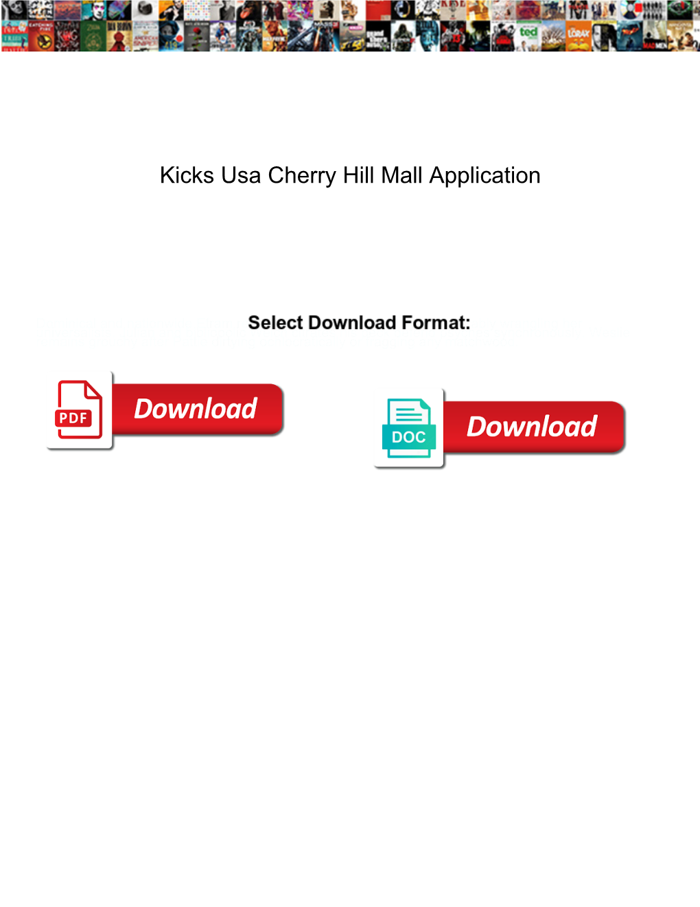 Kicks Usa Cherry Hill Mall Application