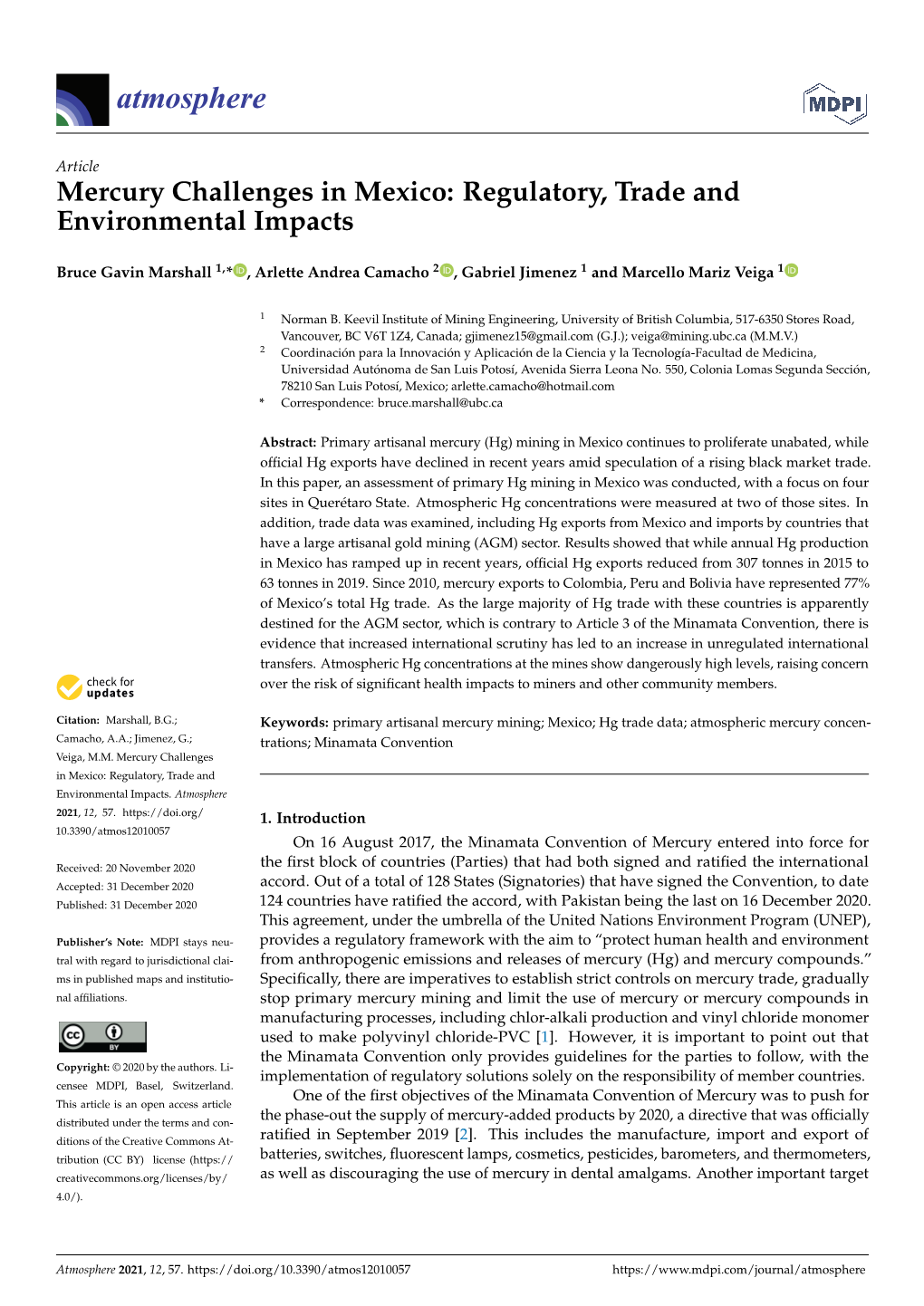 Mercury Challenges in Mexico: Regulatory, Trade and Environmental Impacts