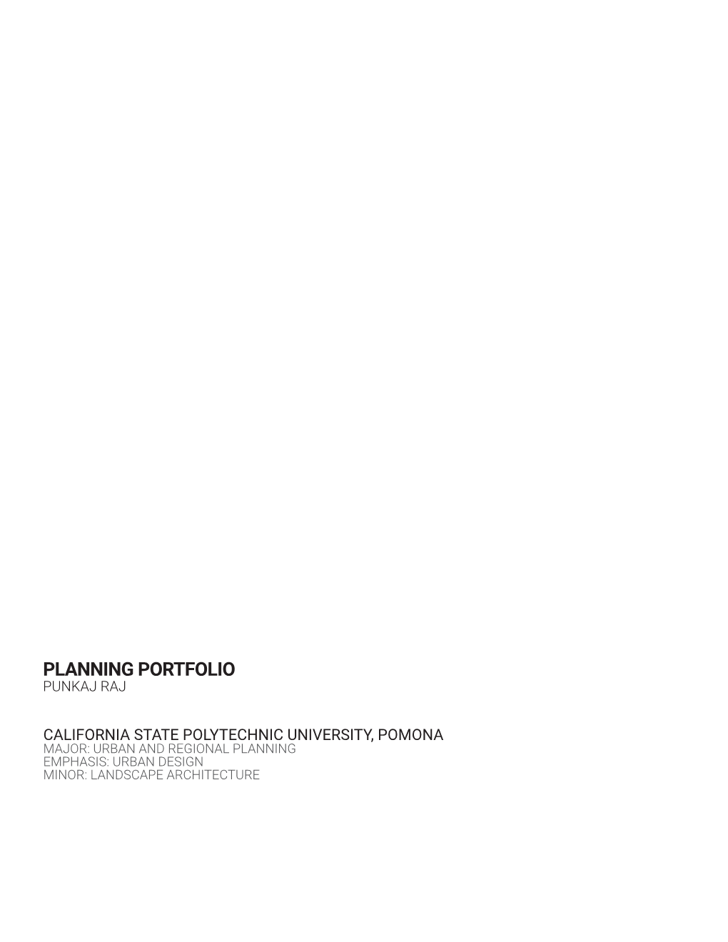 Planning Portfolio Punkaj Raj