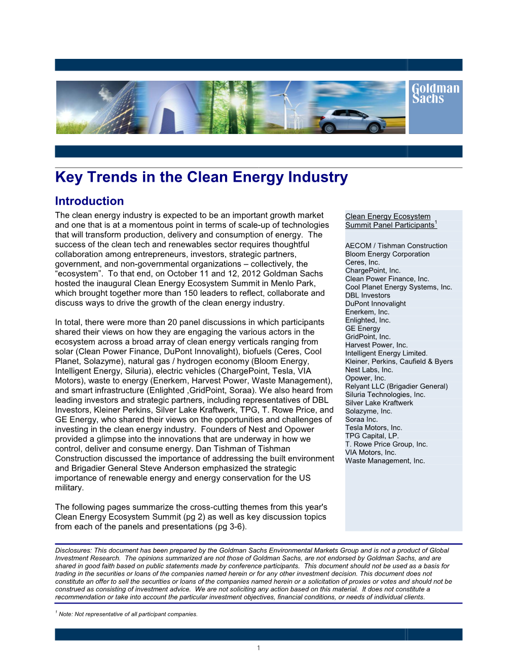 Key Trends in the Clean Energy Industry