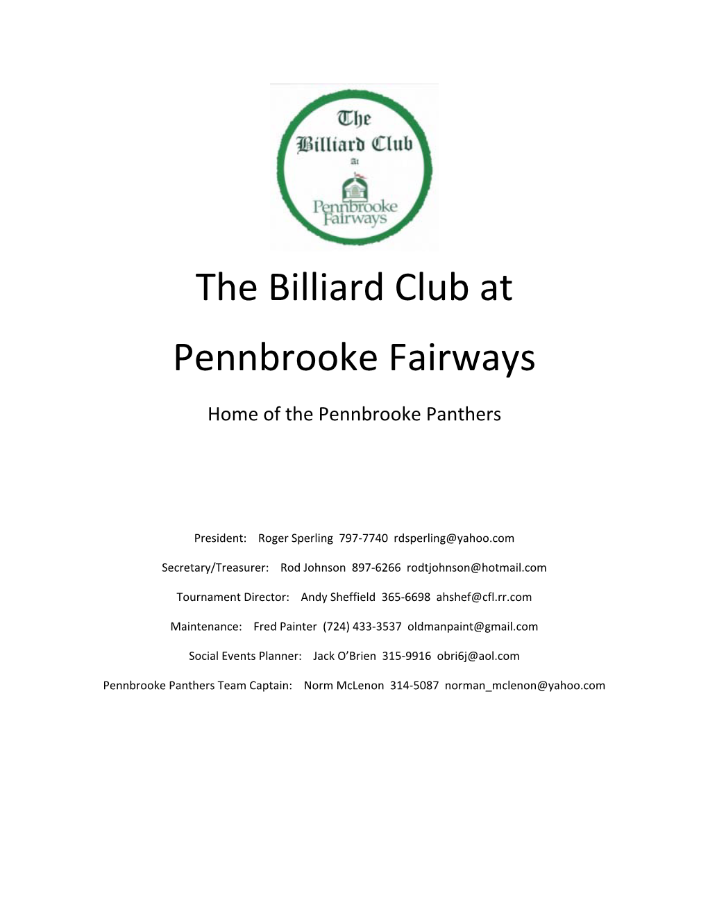 The Billiard Club at Pennbrooke Fairways