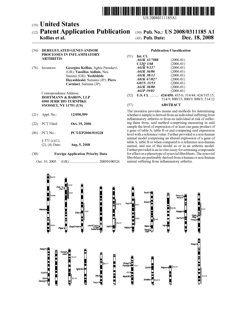 (12) Patent Application Publication (10) Pub. No.: US 2008/0311185 A1 Kollias Et Al
