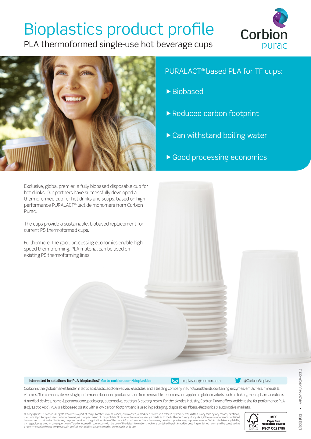 Bioplastics Product Profile PLA Thermoformed Single-Use Hot Beverage Cups