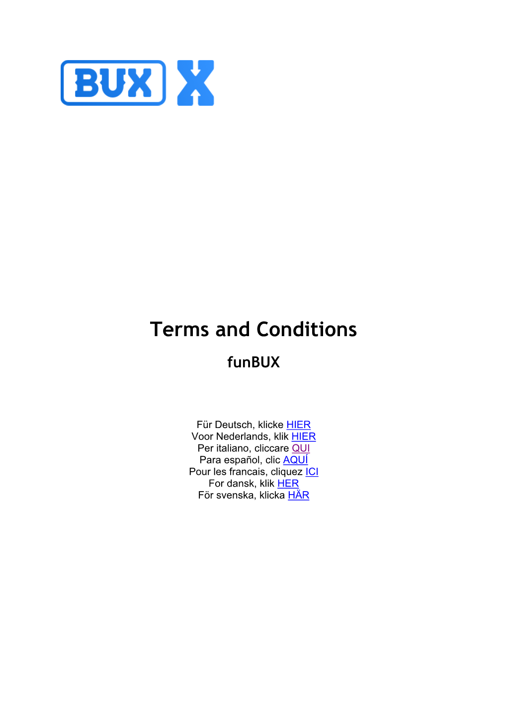 Terms and Conditions Funbux