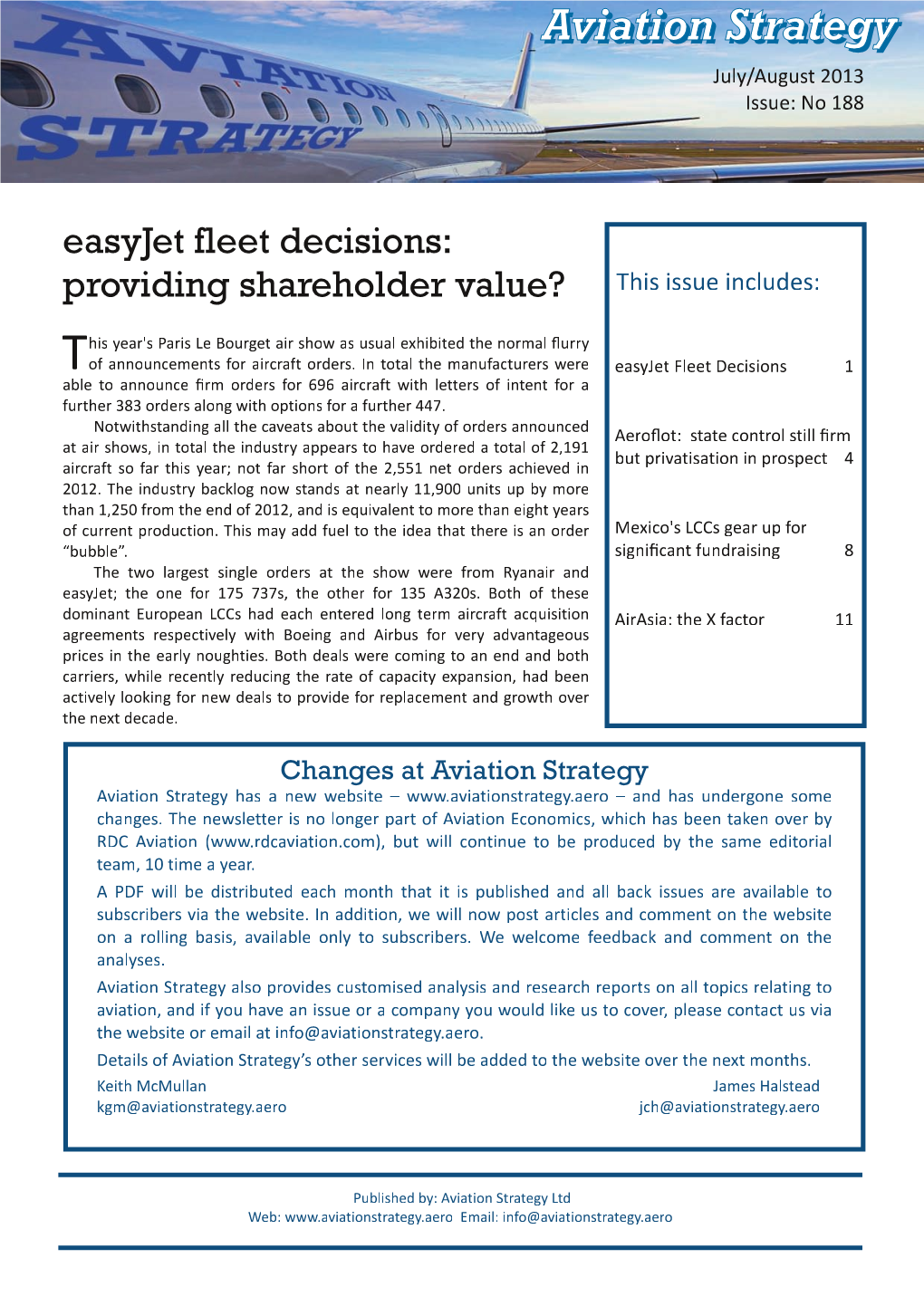 Aviation Strategy Aviation Strategy Easyjet Fleet Plans