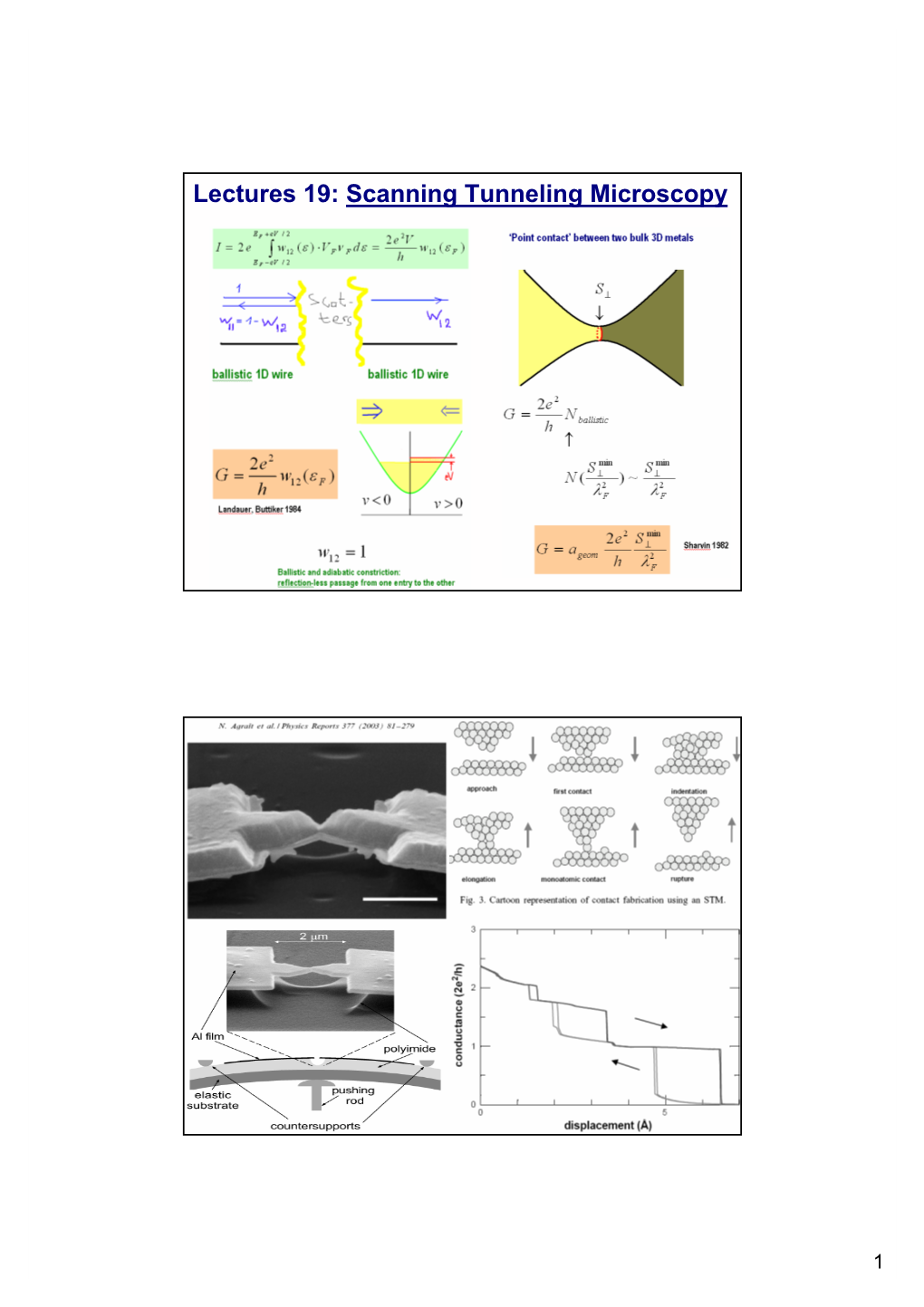 Lectures 19: Scanning Tunneling Microscopy