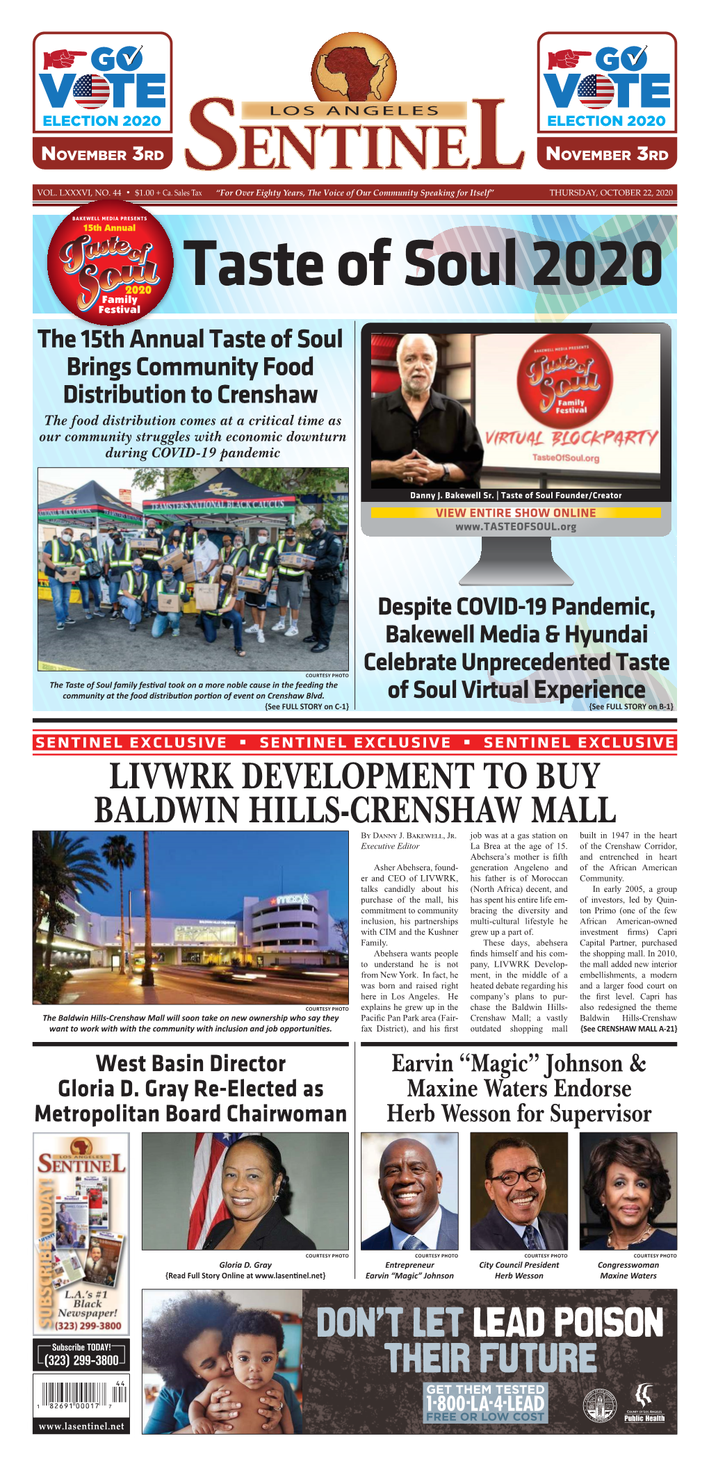 LIVWRK DEVELOPMENT to BUY BALDWIN HILLS-CRENSHAW MALL by Danny J