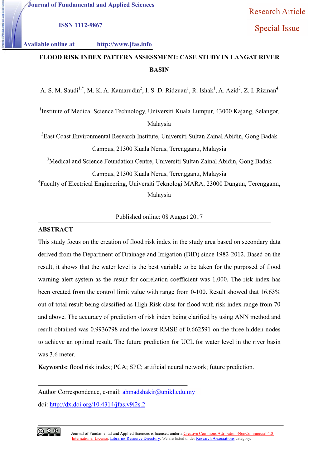 Research Article Special Issue