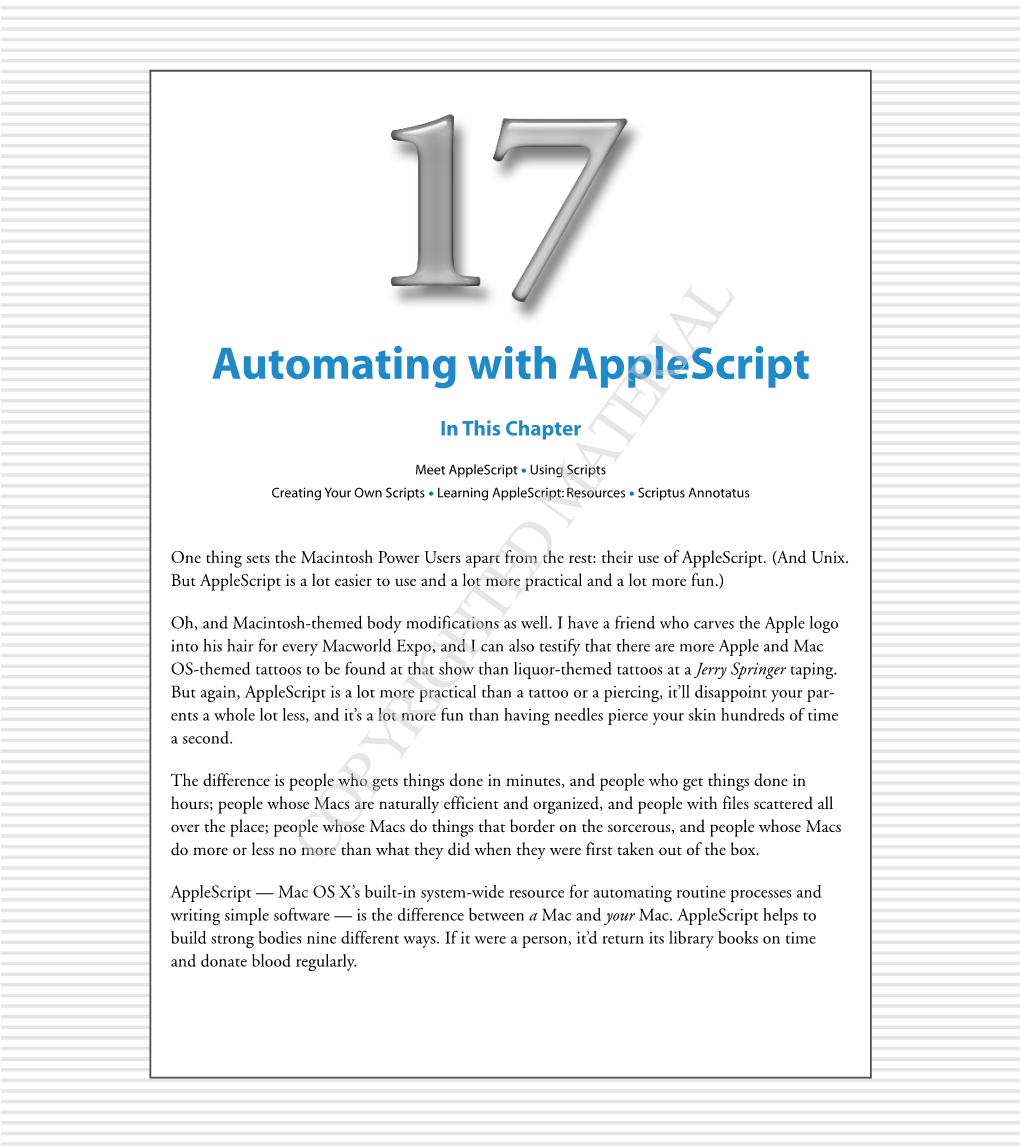 Automating with Applescript