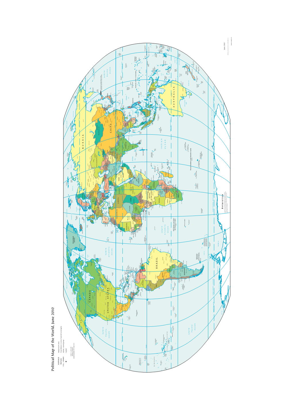 P Olitical Map of the W Orld, June 2 0