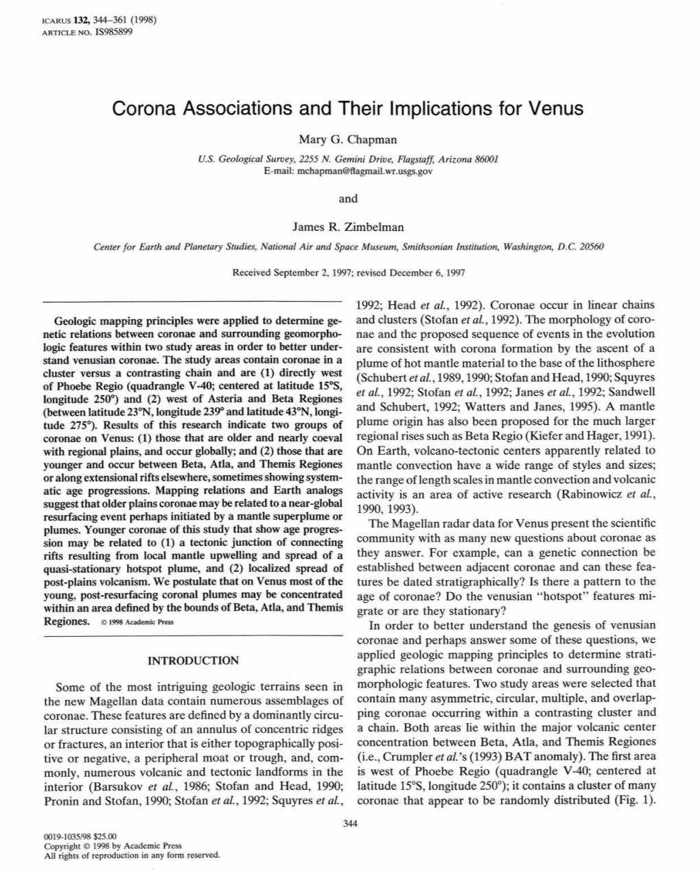 Corona Associations and Their Implications for Venus