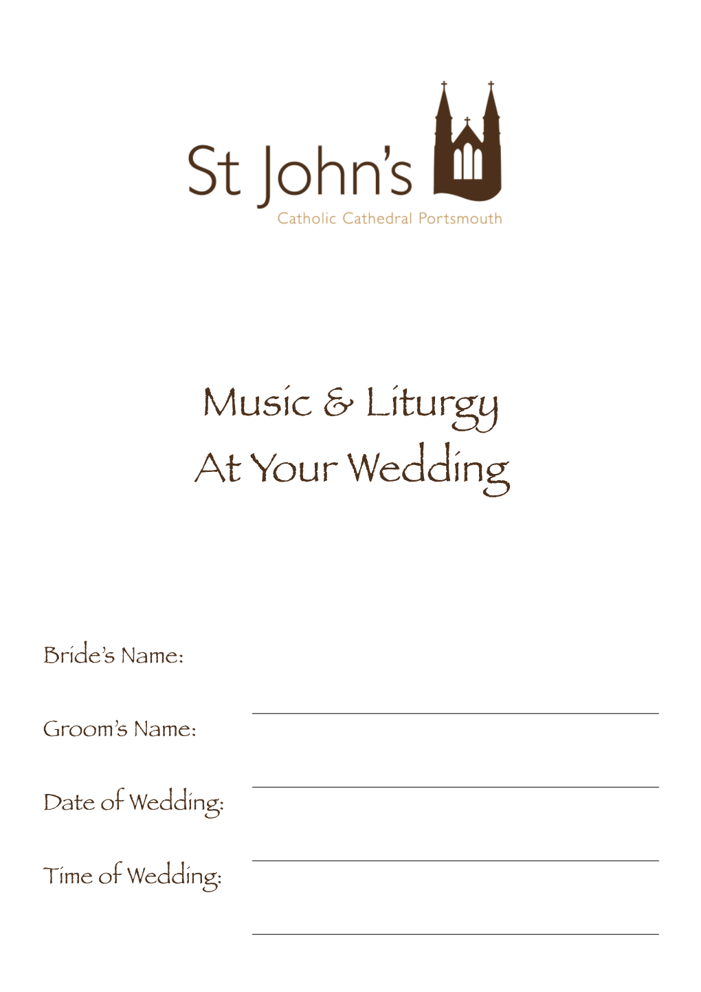 Music & Liturgy at Your Wedding