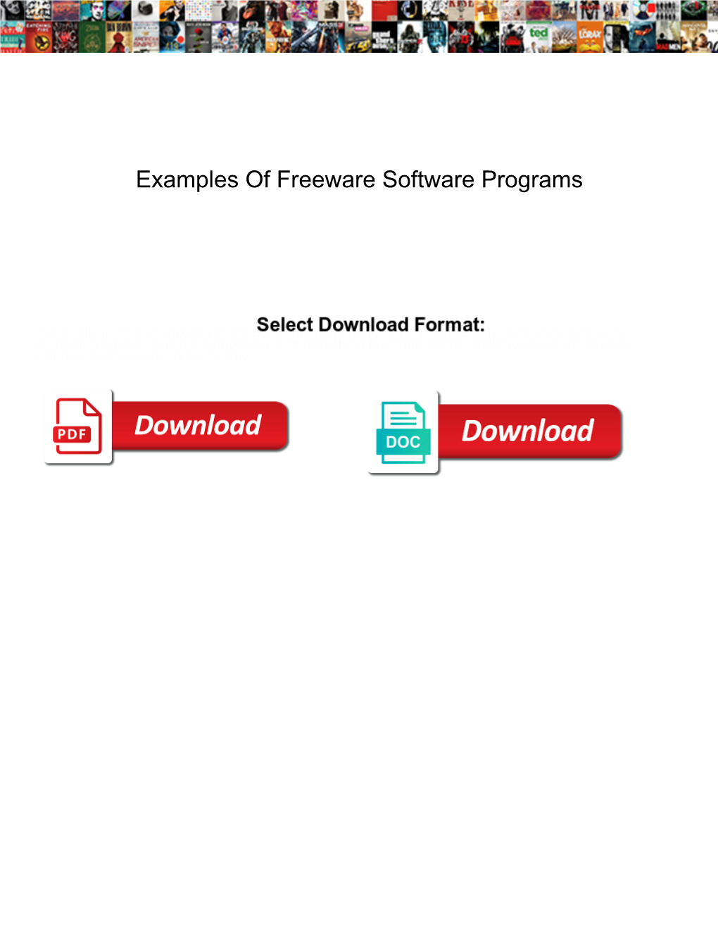 Examples of Freeware Software Programs