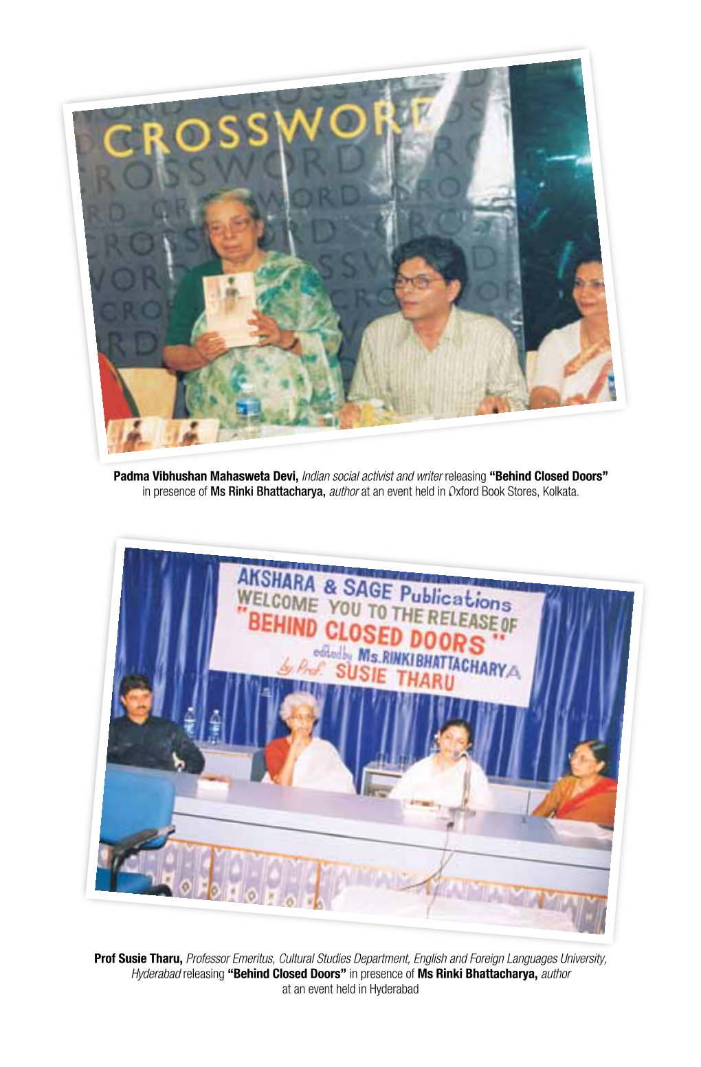 Behind Closed Doors” in Presence of Ms Rinki Bhattacharya, Author at an Event Held in Oxford Book Stores, Kolkata