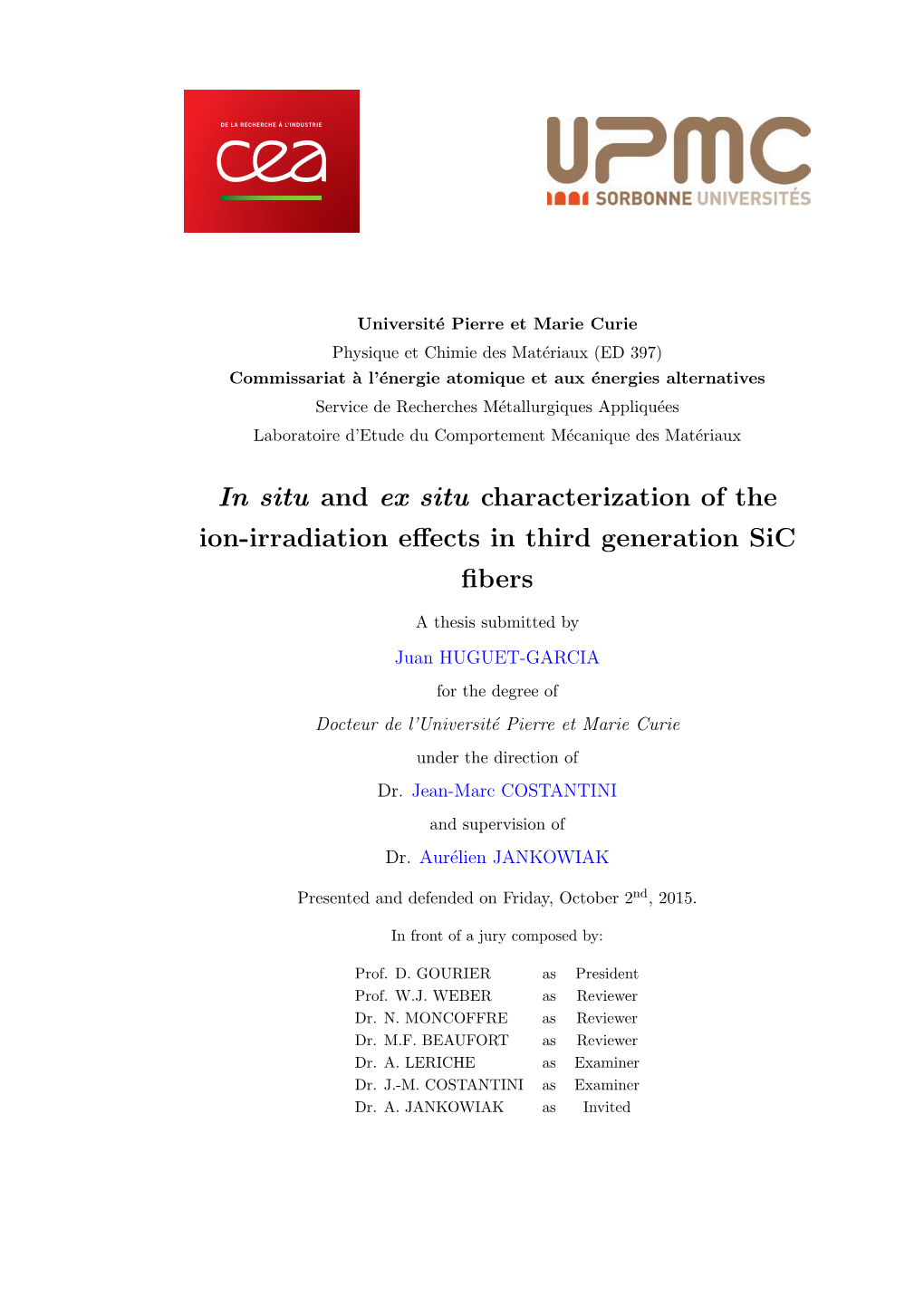 In Situ and Ex Situ Characterization of the Ion-Irradiation Effects in Third