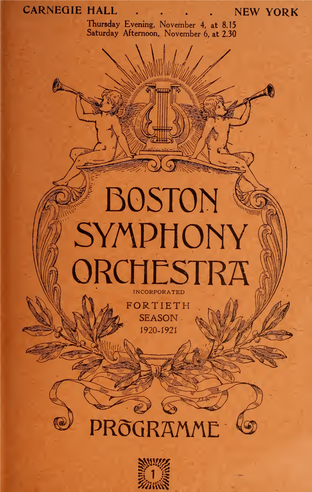 Boston Symphony Orchestra Concert Programs, Season 40,1920