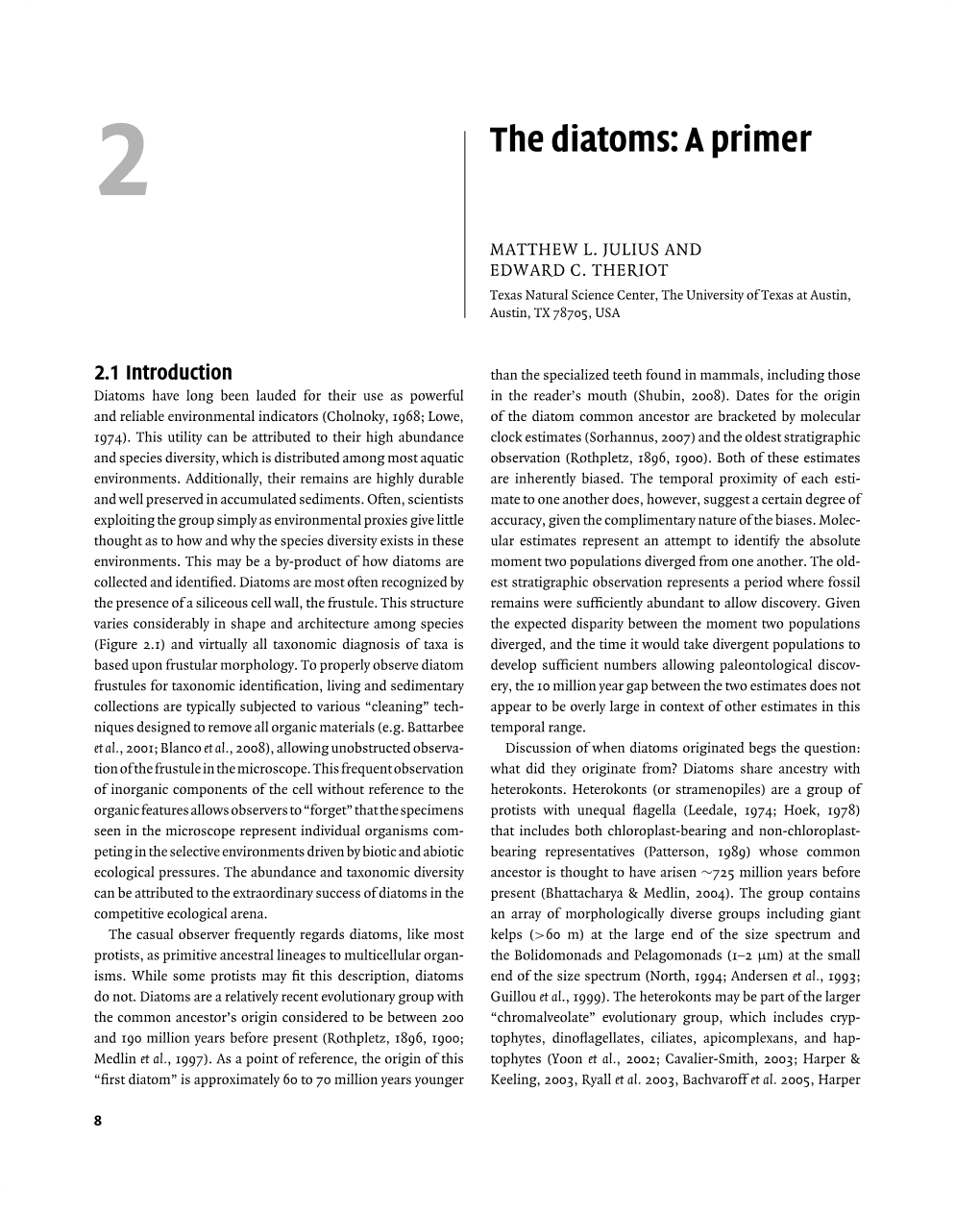 The Diatoms: a Primer