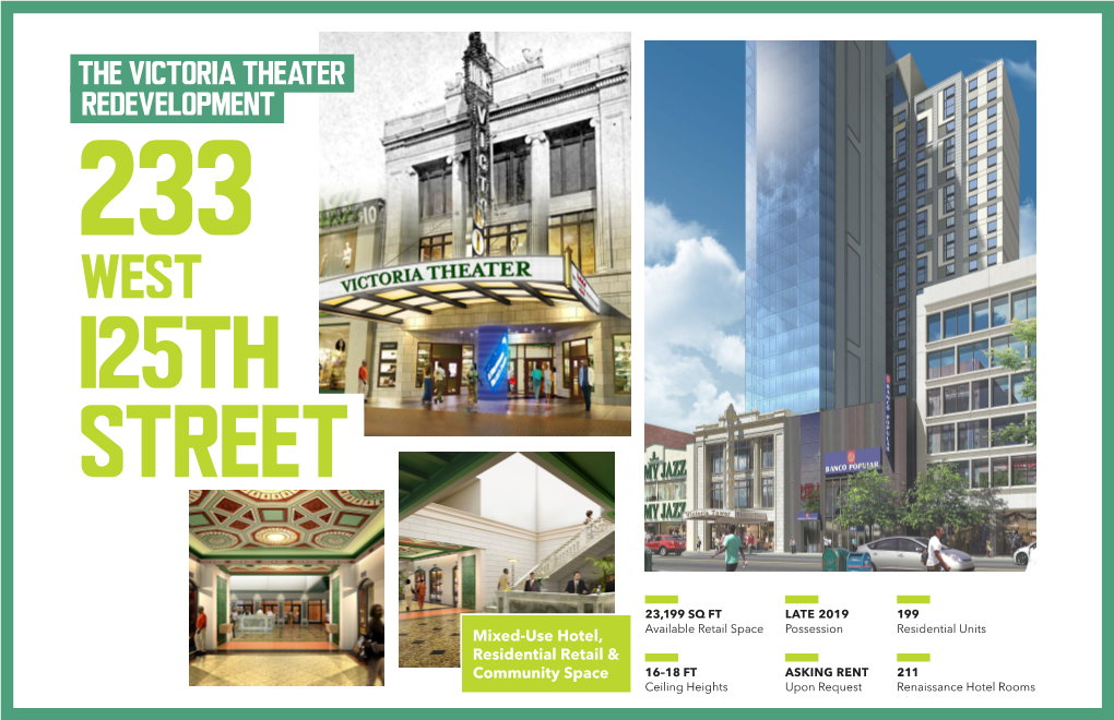 The Victoria Theater Redevelopment 233 West 125Th Street