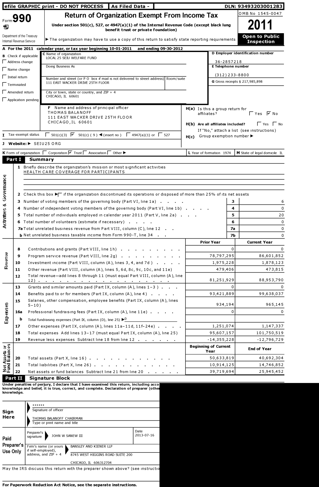 Return of Organization Exempt from Income