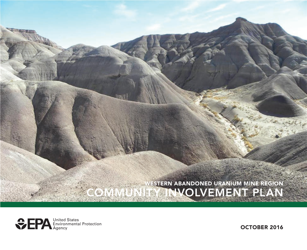 Western Abandoned Uranium Mine Region Community Involvement Plan