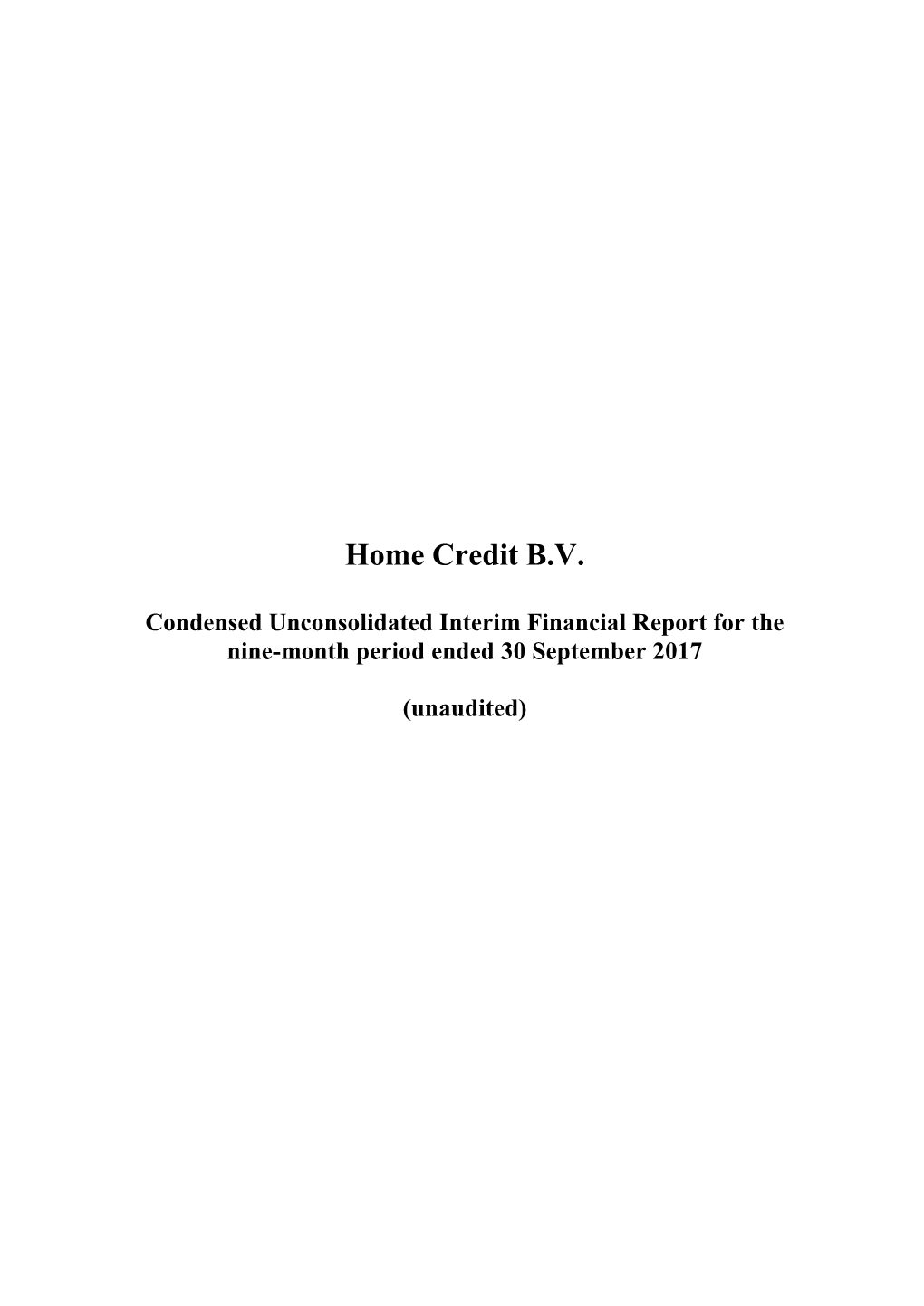 Home Credit B.V