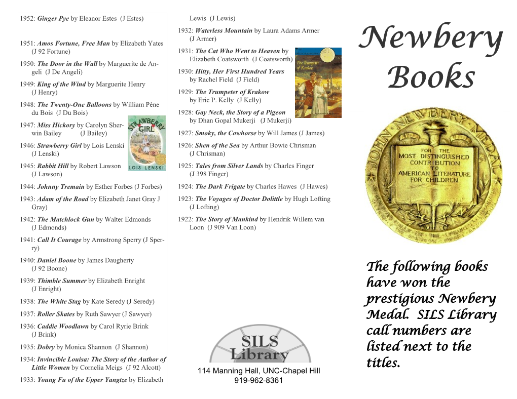 Newbery Books