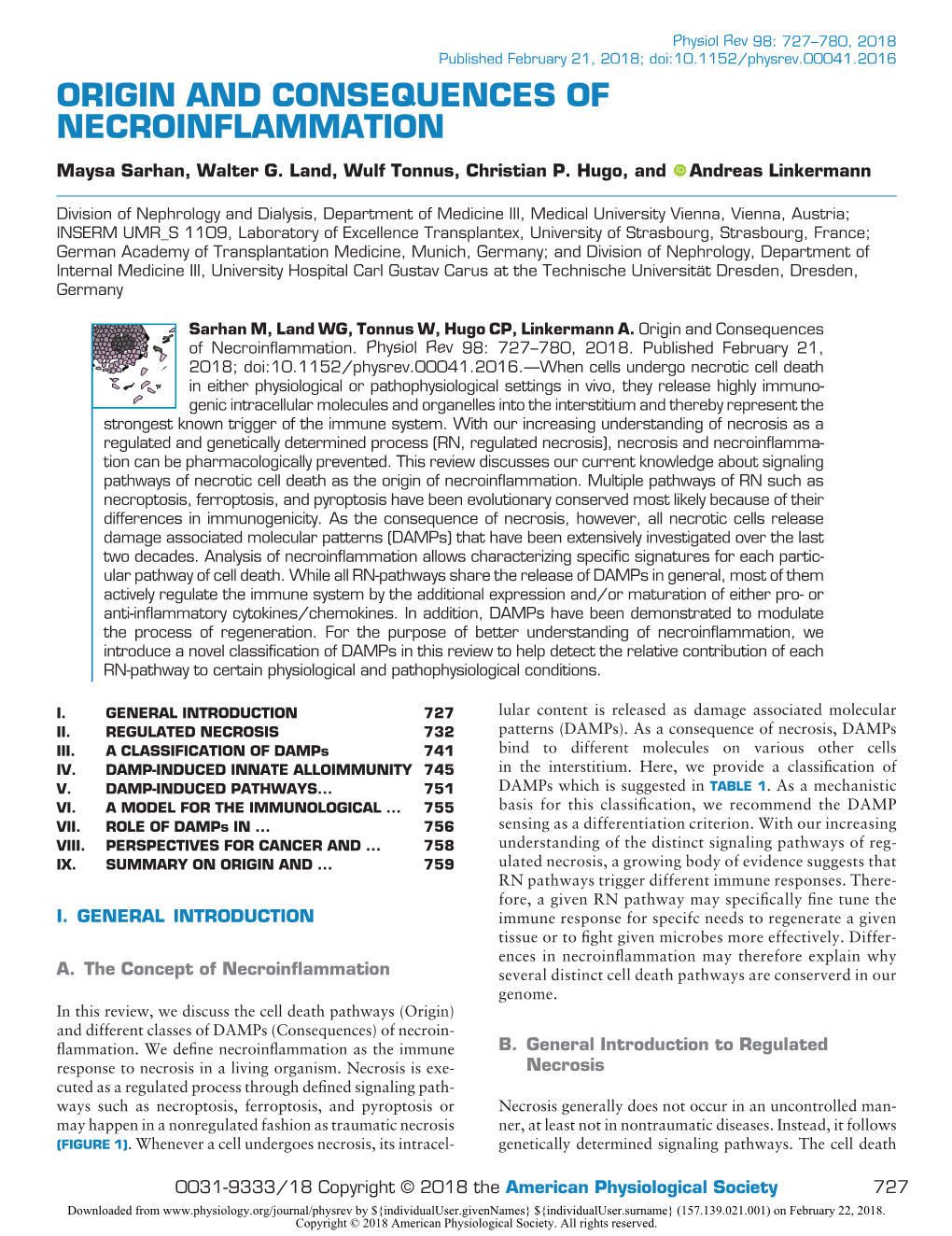 Origin and Consequences of Necroinflammation