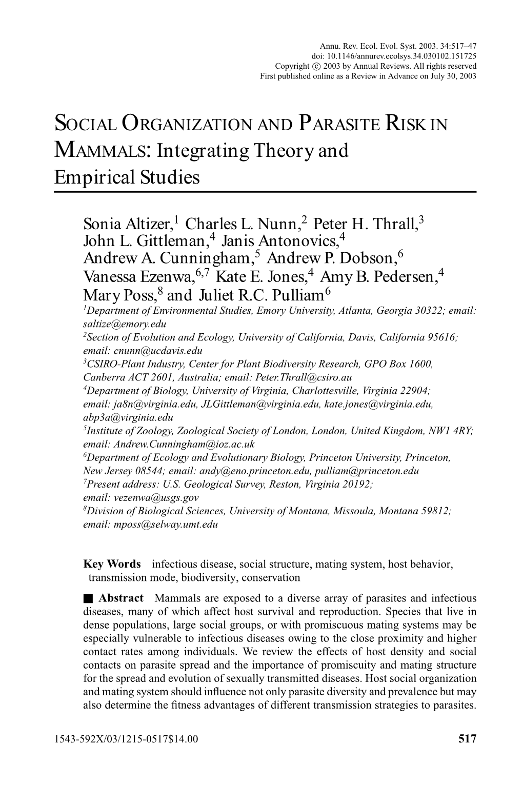 MAMMALS: Integrating Theory and Empirical Studies