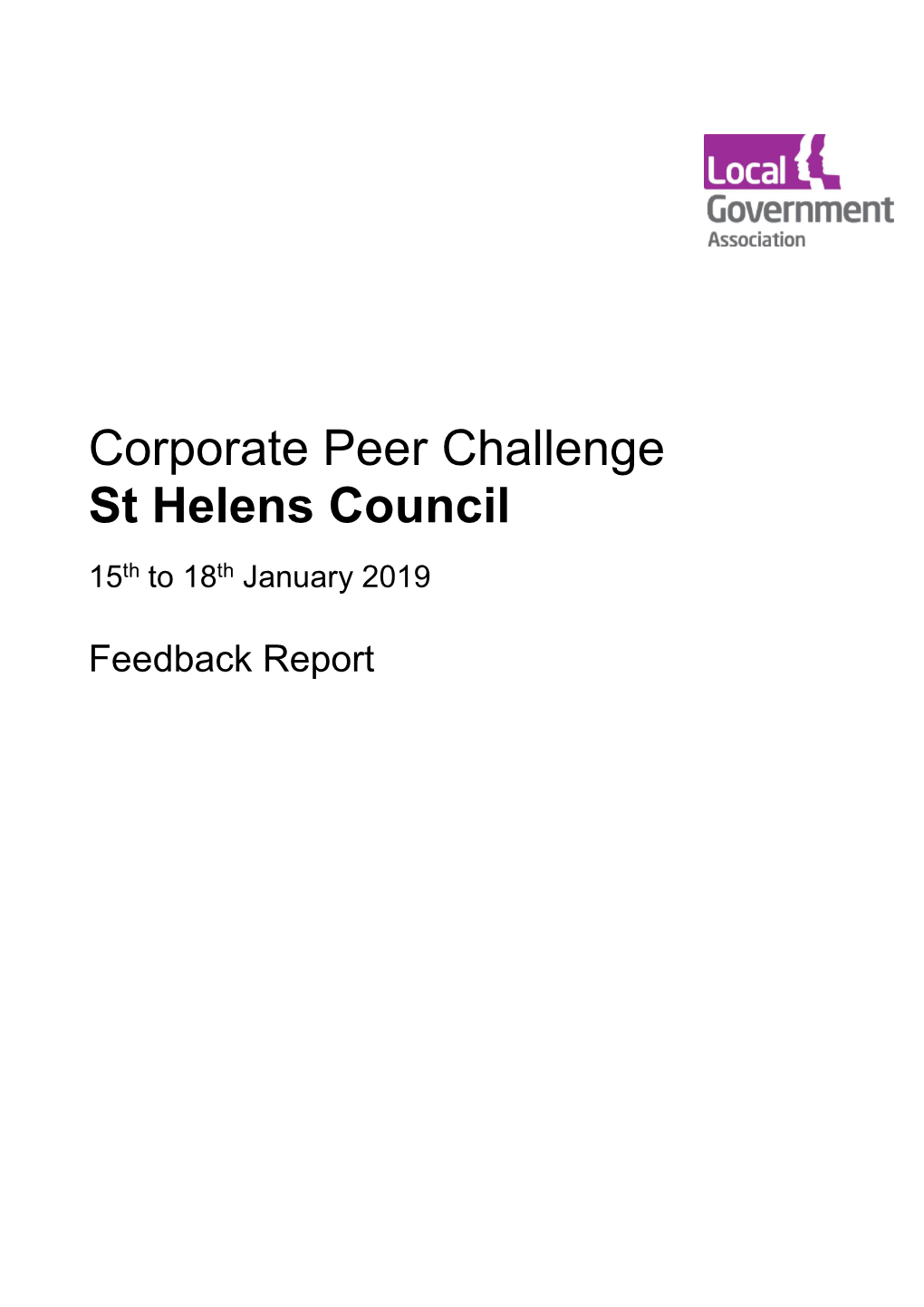 Corporate Peer Challenge St Helens Council