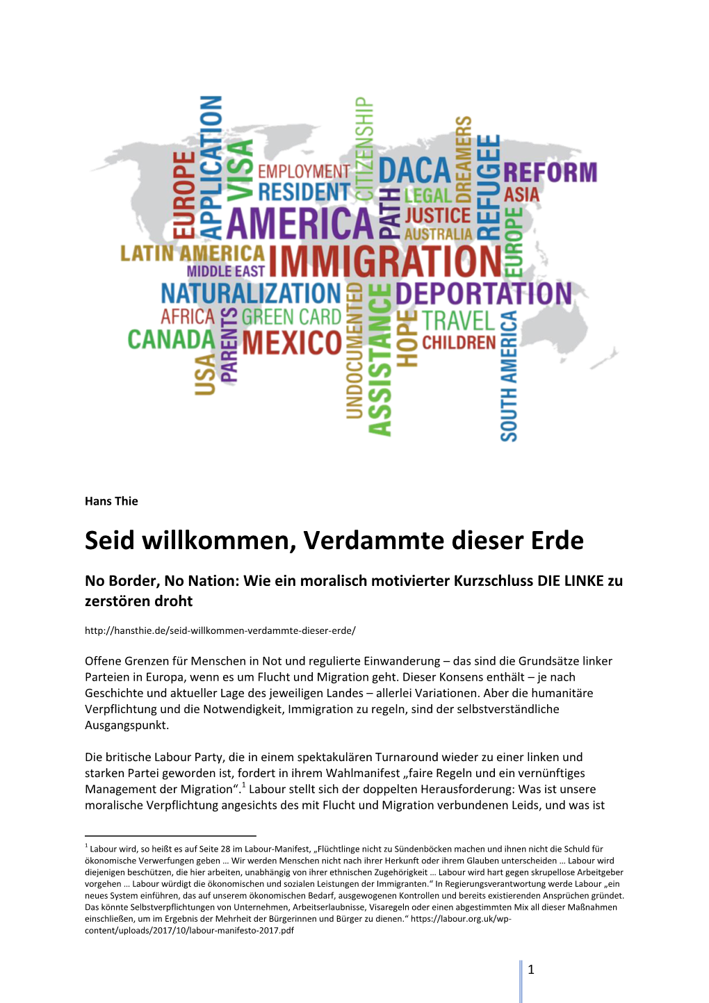 Seid Willkommen, Verdammte Dieser Erde